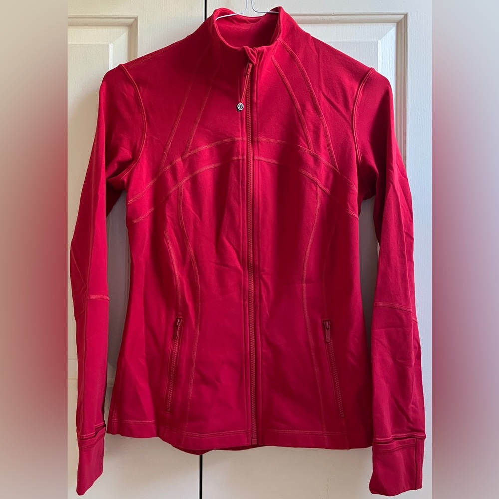 LN!!🍒LULULEMON sz 8 DEFINE Jacket DARK RED Full-Length *LUON ~ VHTF SIZE!